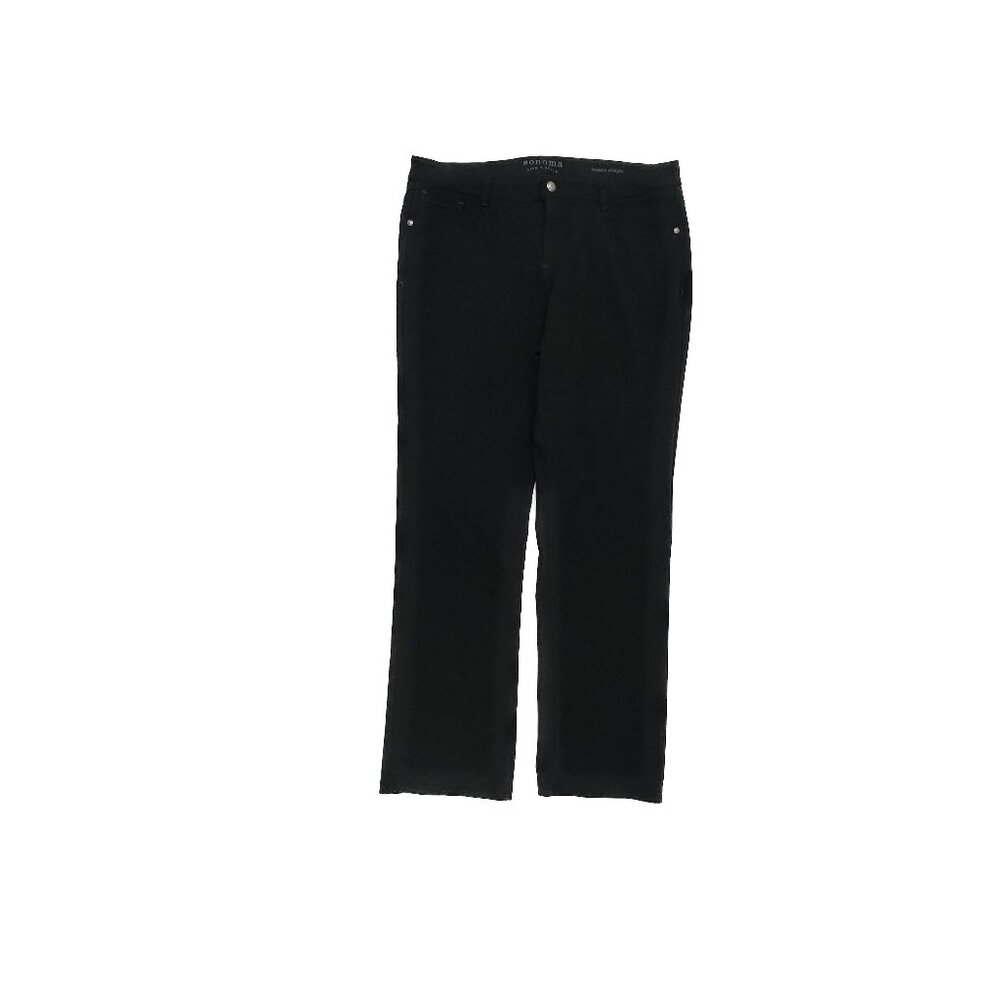 Sonoma Modern Straight Women's size 14 Black Knit pants